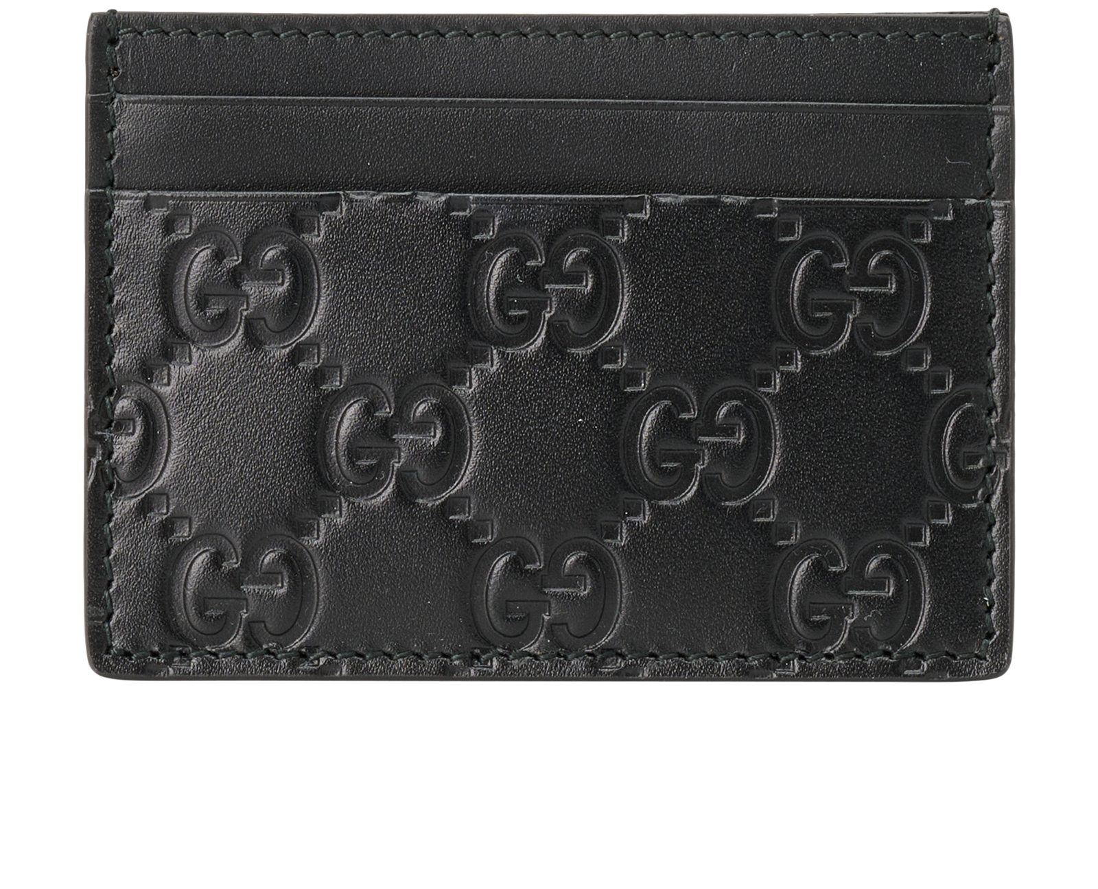 Gucci Microguccissima Card Case, &pound;150, Accessories, Black, Leather, Back view